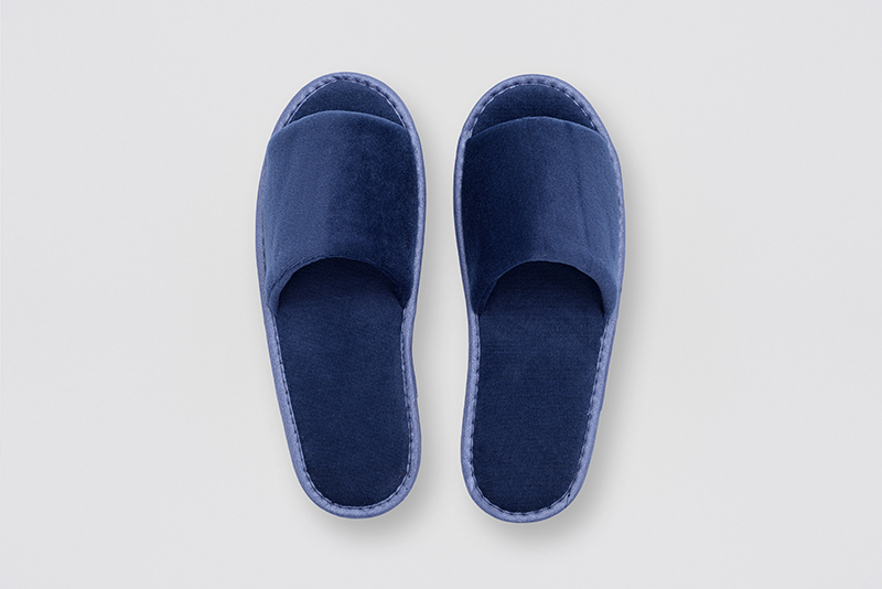 P-Andy Velour open-toe,  navy blau, 4mm, size 28.2cm